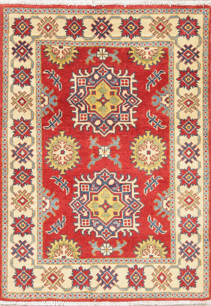 Red Kazak-Chechen Oriental Rug 3x4