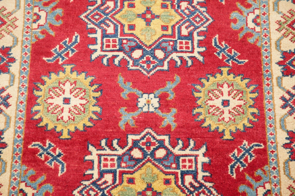 Red Kazak-Chechen Oriental Rug 3x4