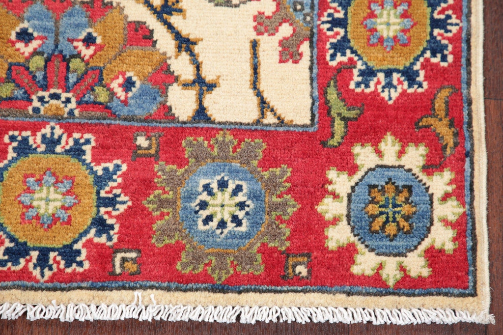 Geometric Kazak-Chechen Oriental Rug 3x4