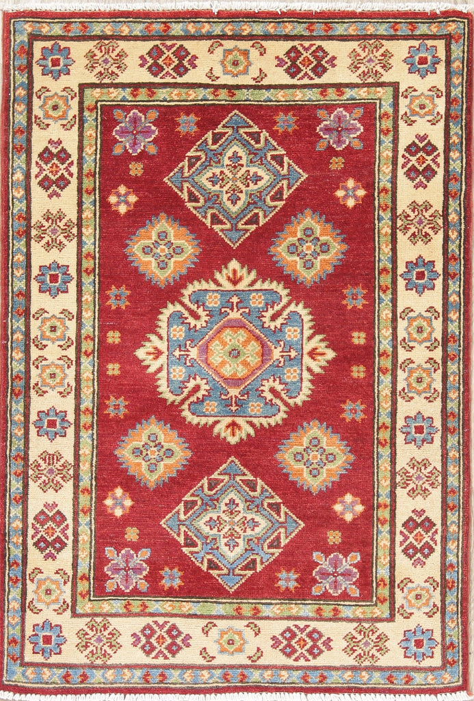 Red Kazak-Chechen Oriental Rug 3x4