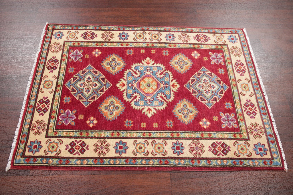 Red Kazak-Chechen Oriental Rug 3x4