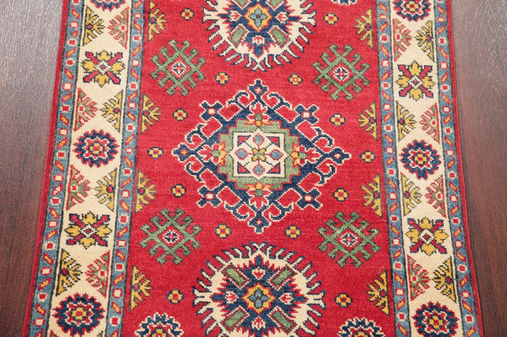 Geometric Kazak Pakistan Wool Rug 3x4