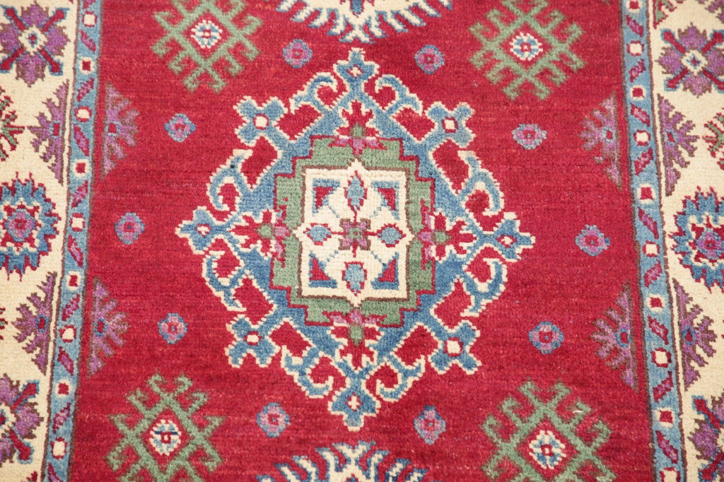 Geometric Kazak Pakistan Wool Rug 3x4