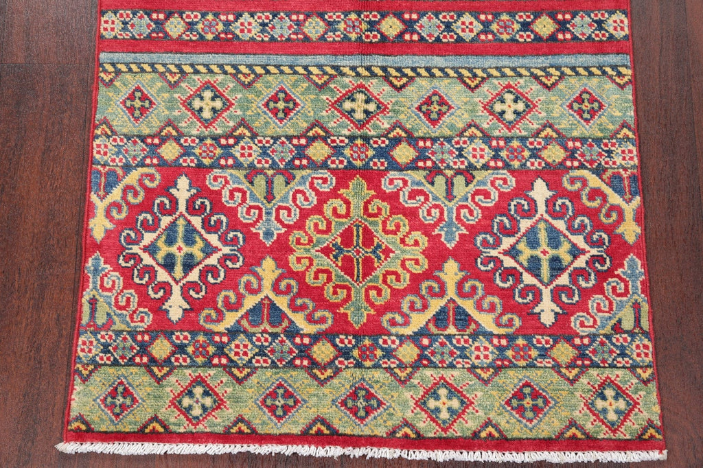 Geometric Kazak Pakistan Wool Rug 3x4