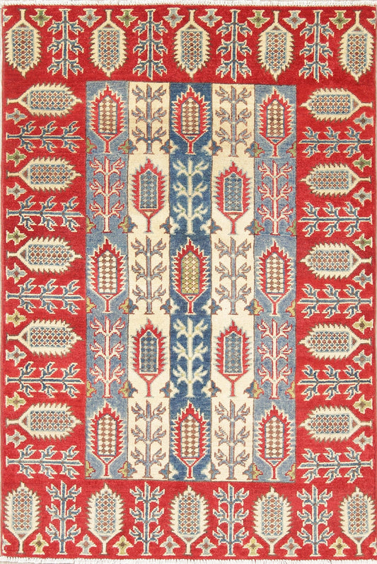 Geometric Kazak Pakistan Wool Rug 3x5