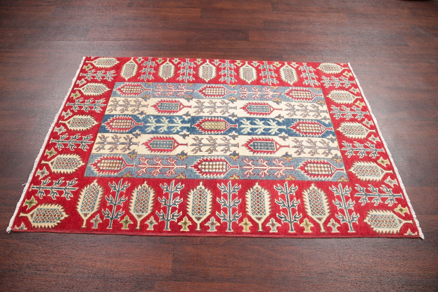 Geometric Kazak Pakistan Wool Rug 3x5