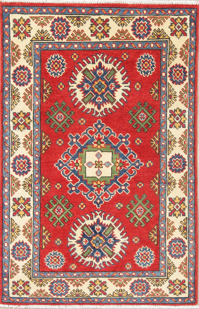 Red Kazak-Chechen Oriental Rug 3x4