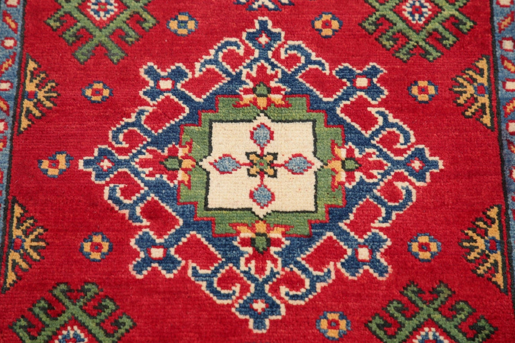 Red Kazak-Chechen Oriental Rug 3x4