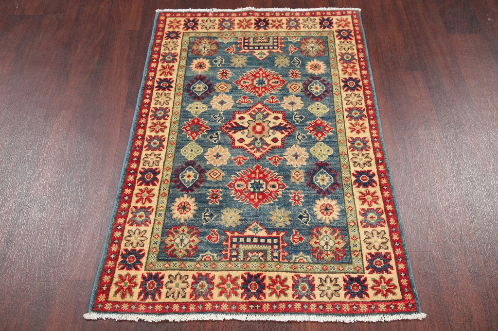 Geometric Kazak Pakistan Wool Rug 3x4