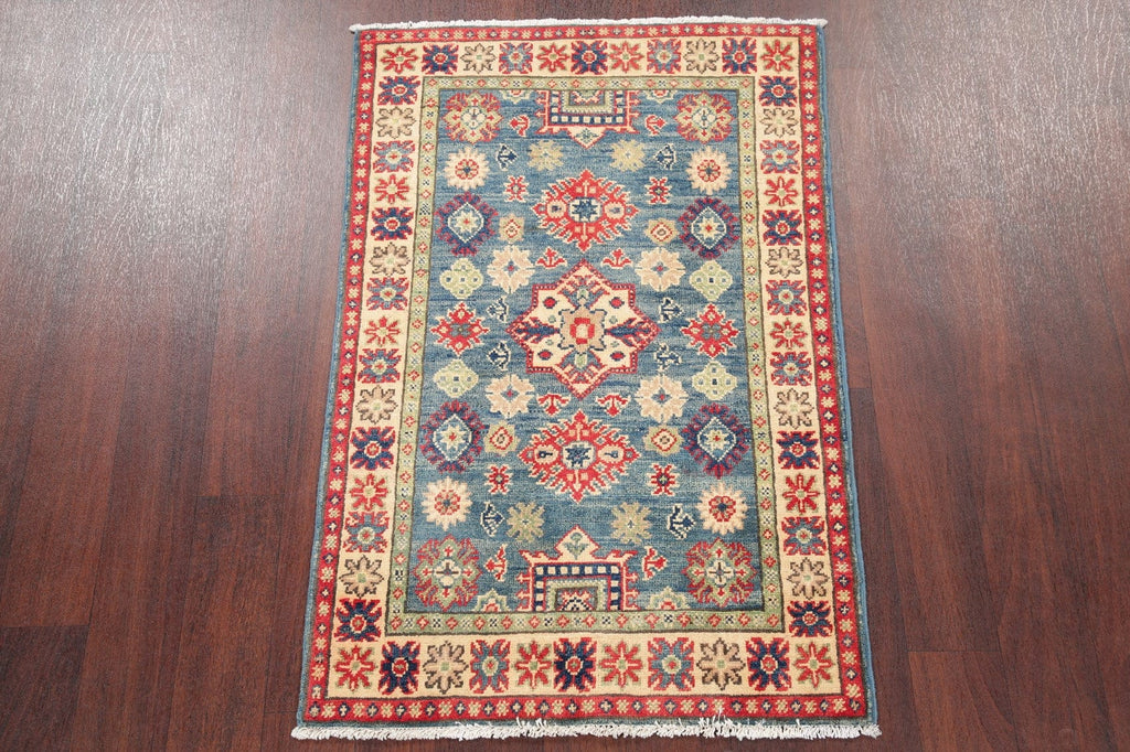 Geometric Kazak Pakistan Wool Rug 3x4