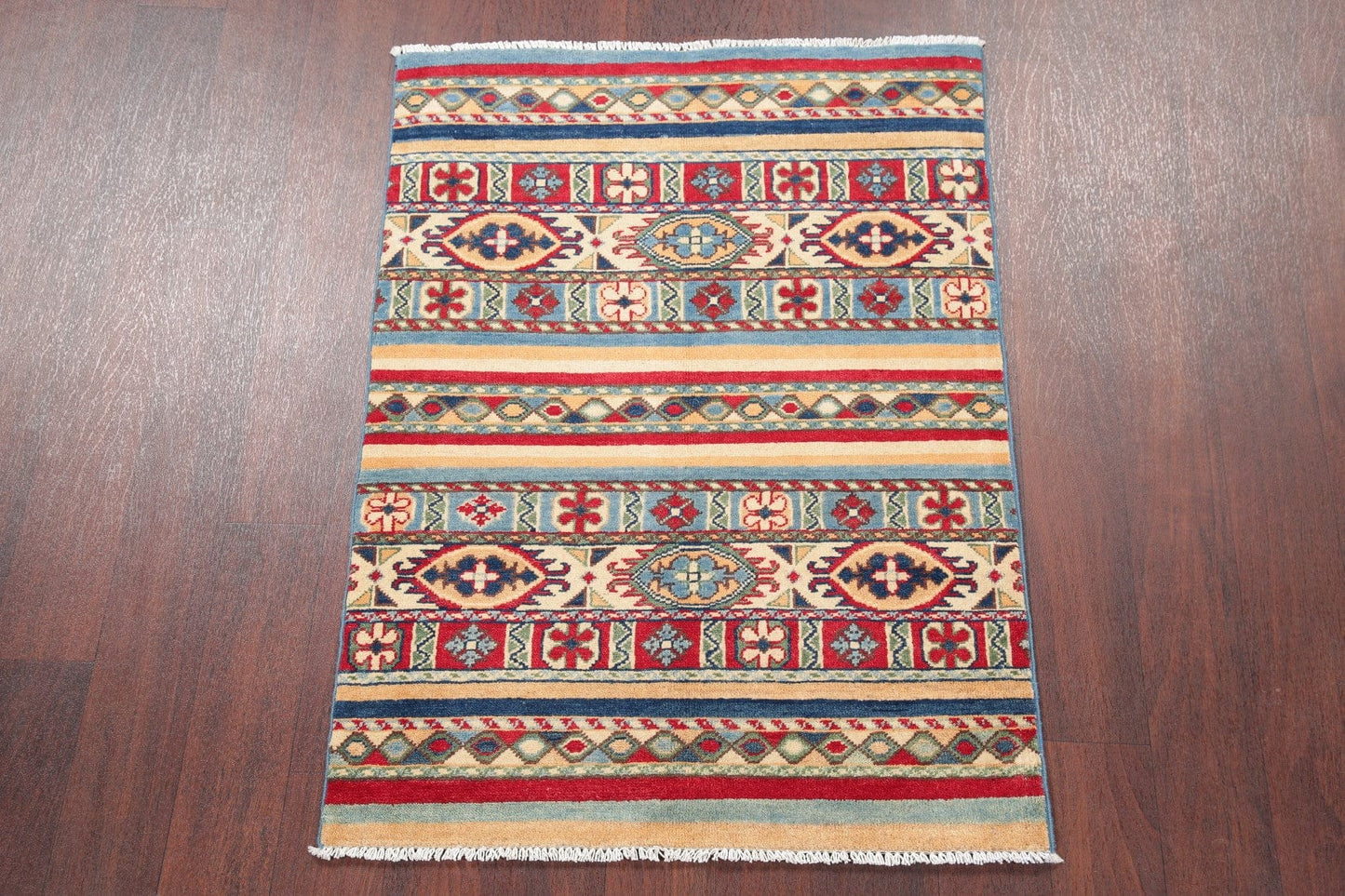 Multi-Color Kazak-Chechen Oriental Rug 3x4