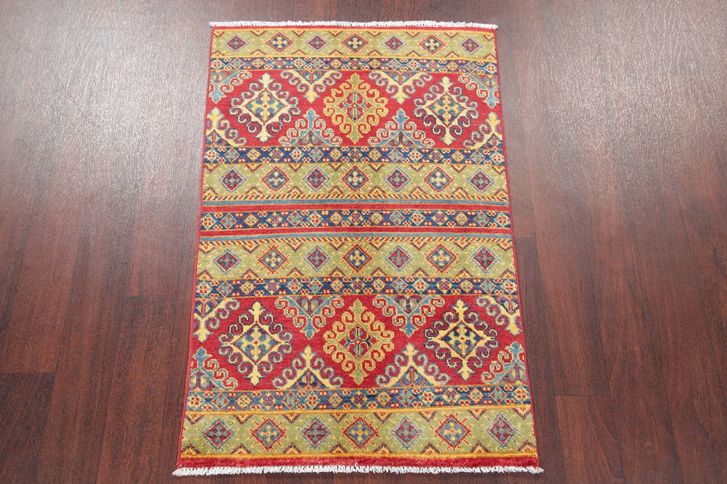 Multi-Color Kazak-Chechen Oriental Rug 3x4