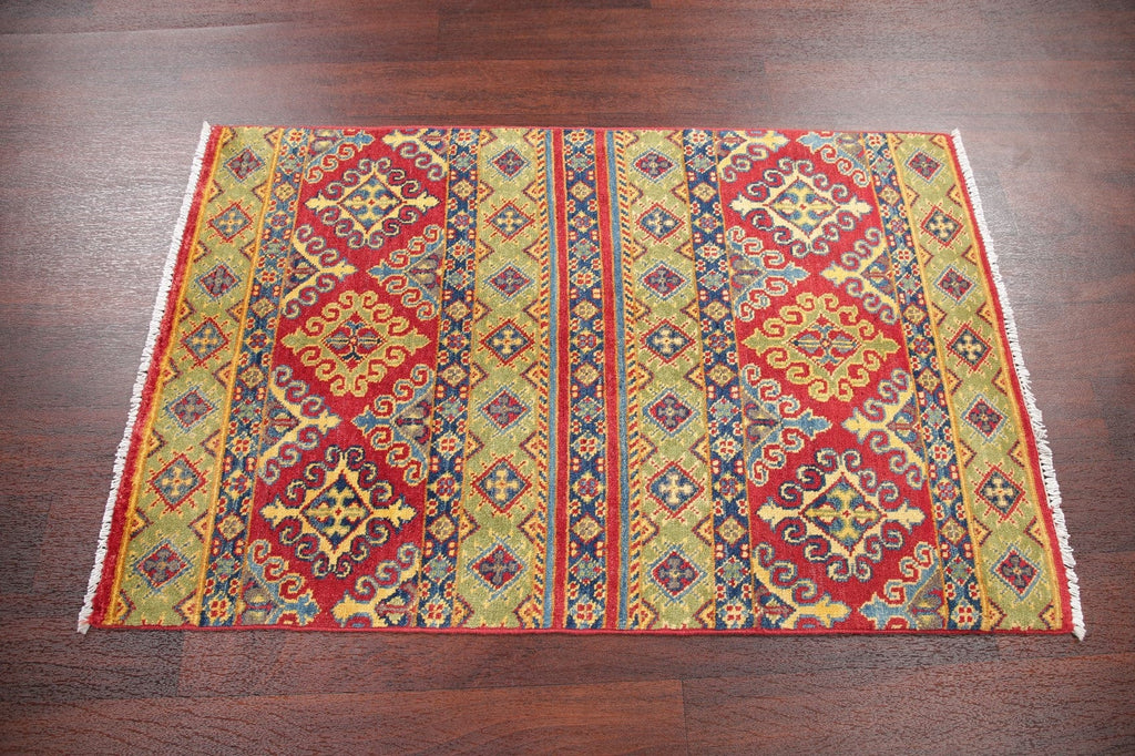 Multi-Color Kazak-Chechen Oriental Rug 3x4