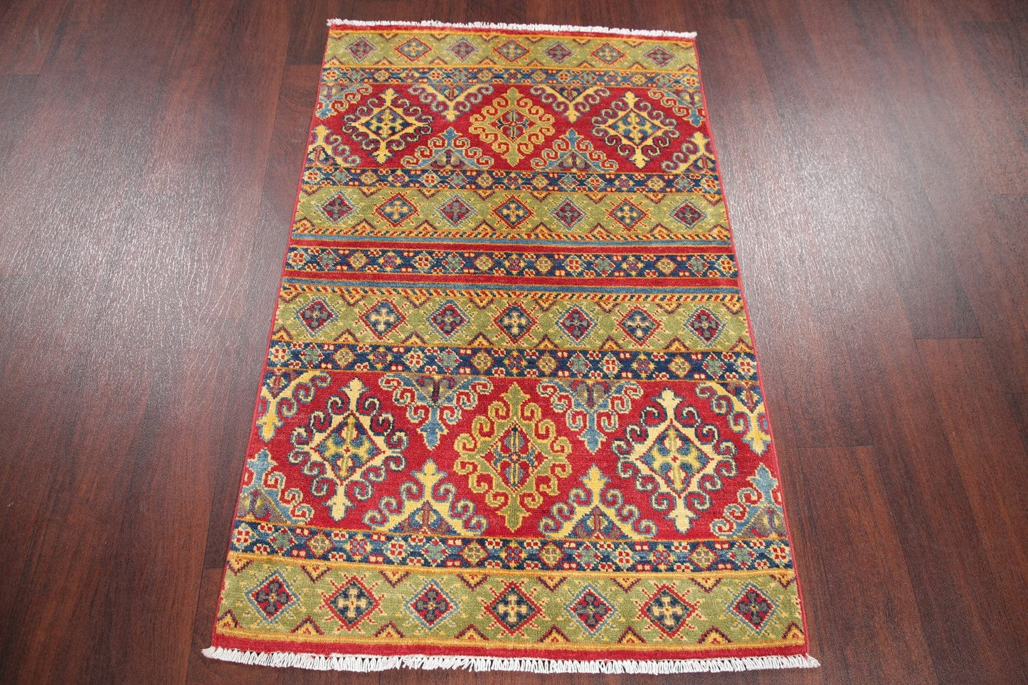 Multi-Color Kazak-Chechen Oriental Rug 3x4