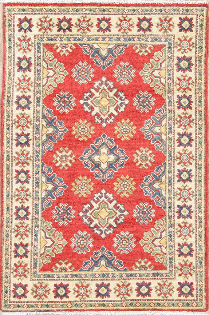 Red Kazak-Chechen Oriental Rug 3x4