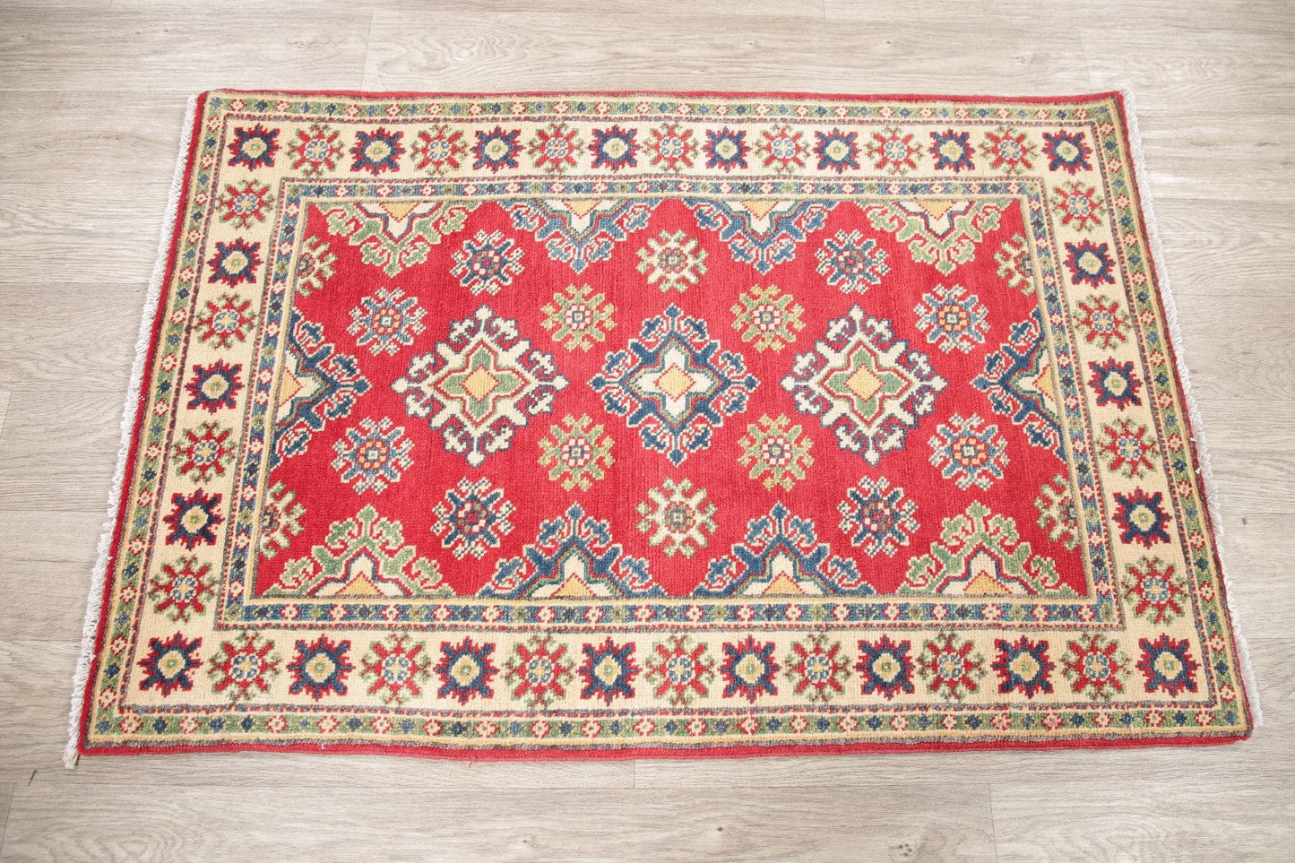 Red Kazak-Chechen Oriental Rug 3x4