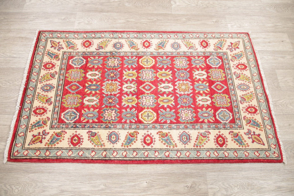 Geometric Kazak-Chechen Oriental Rug 3x4