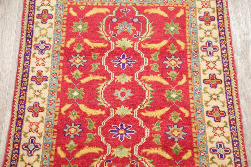 Geometric Kazak Pakistan Wool Rug 3x4