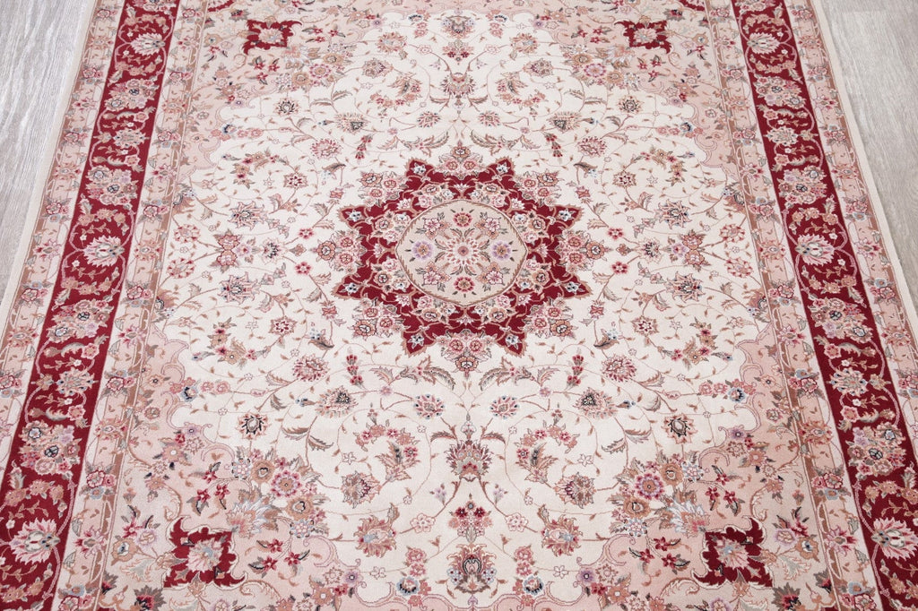 Floral Ivory Sino-Persian Oriental Wool Rug 8x10