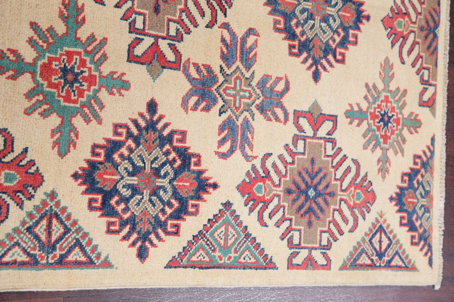 Geometric Kazak-Chechen Oriental Area Rug 8x10