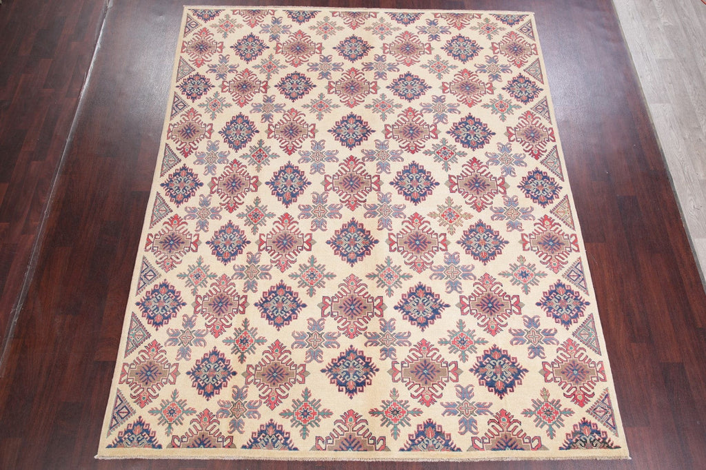 Geometric Kazak-Chechen Oriental Area Rug 8x10