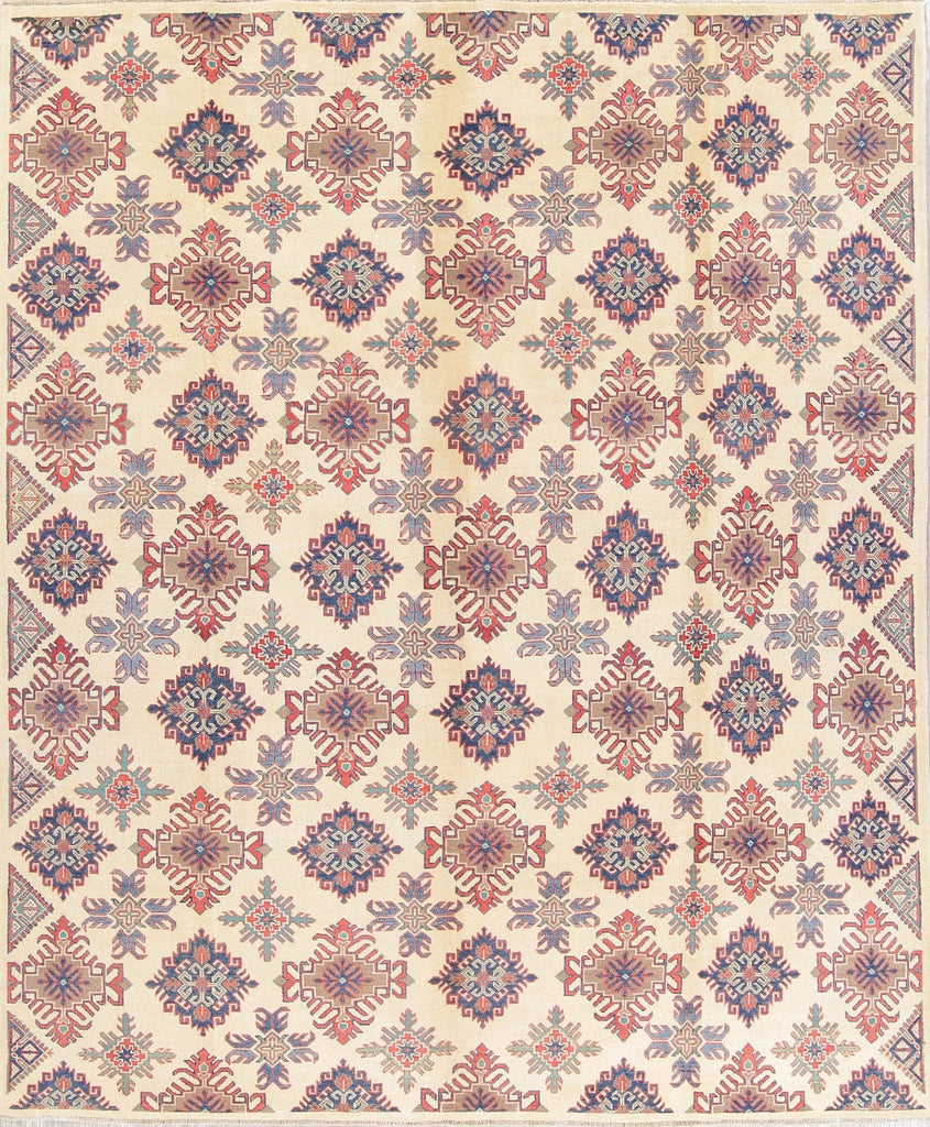 Geometric Kazak-Chechen Oriental Area Rug 8x10