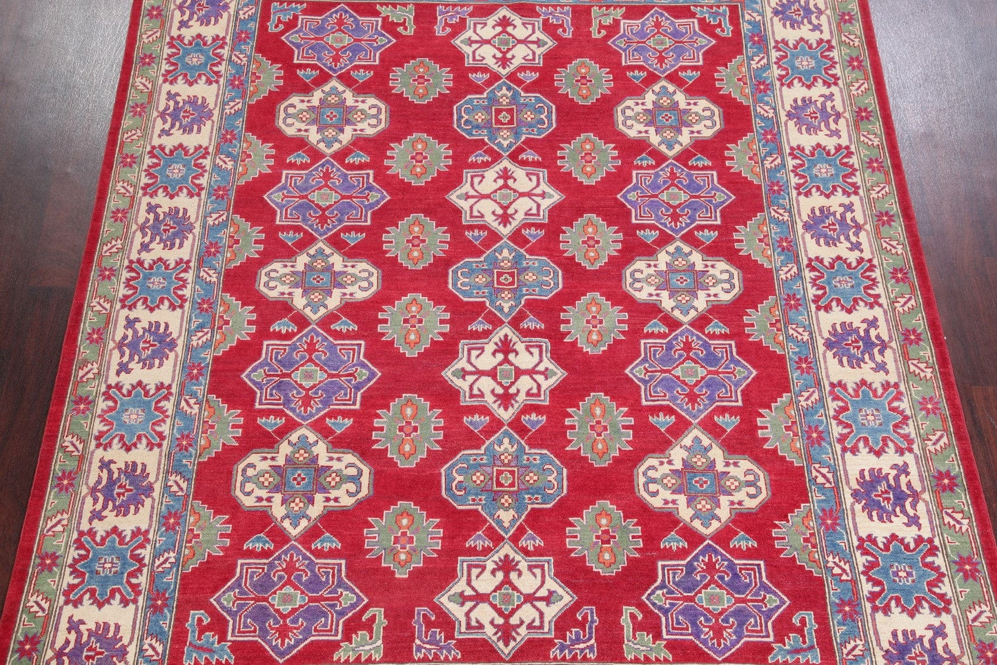 Geometric Kazak Pakistan Wool Rug 8x10