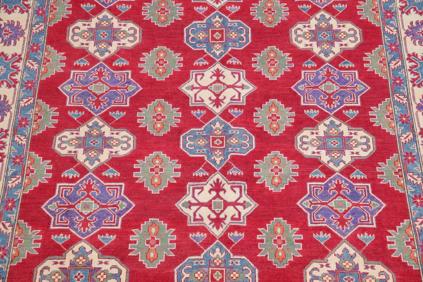 Geometric Kazak Pakistan Wool Rug 8x10