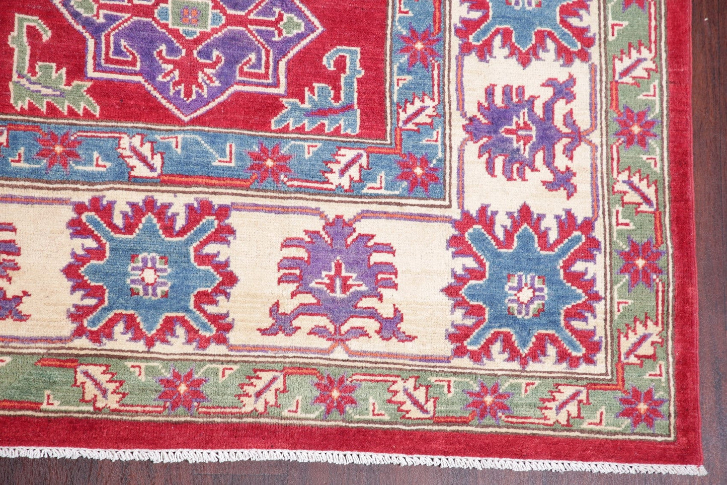 Geometric Kazak Pakistan Wool Rug 8x10