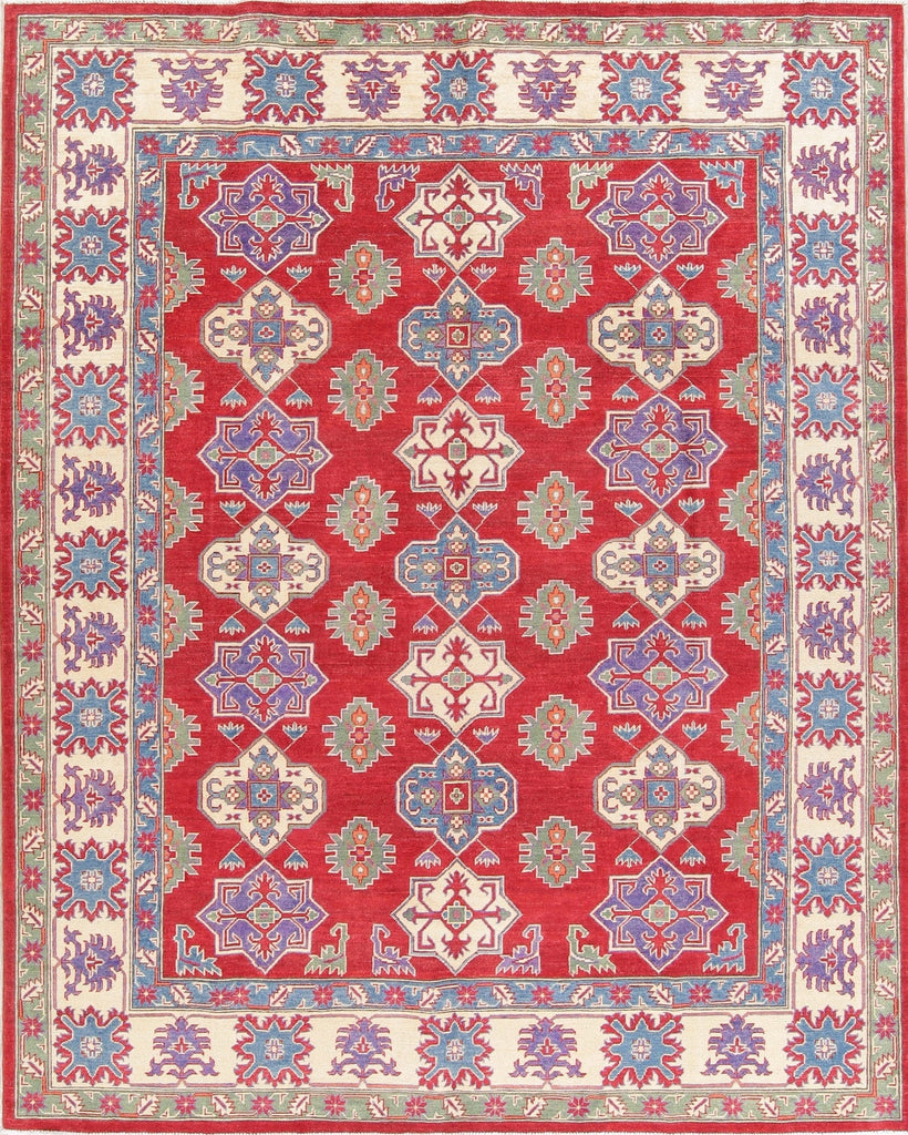 Geometric Kazak Pakistan Wool Rug 8x10