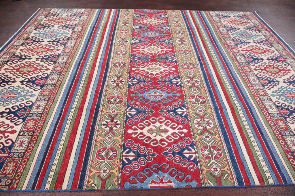 Geometric Kazak Pakistan Wool Rug 8x10