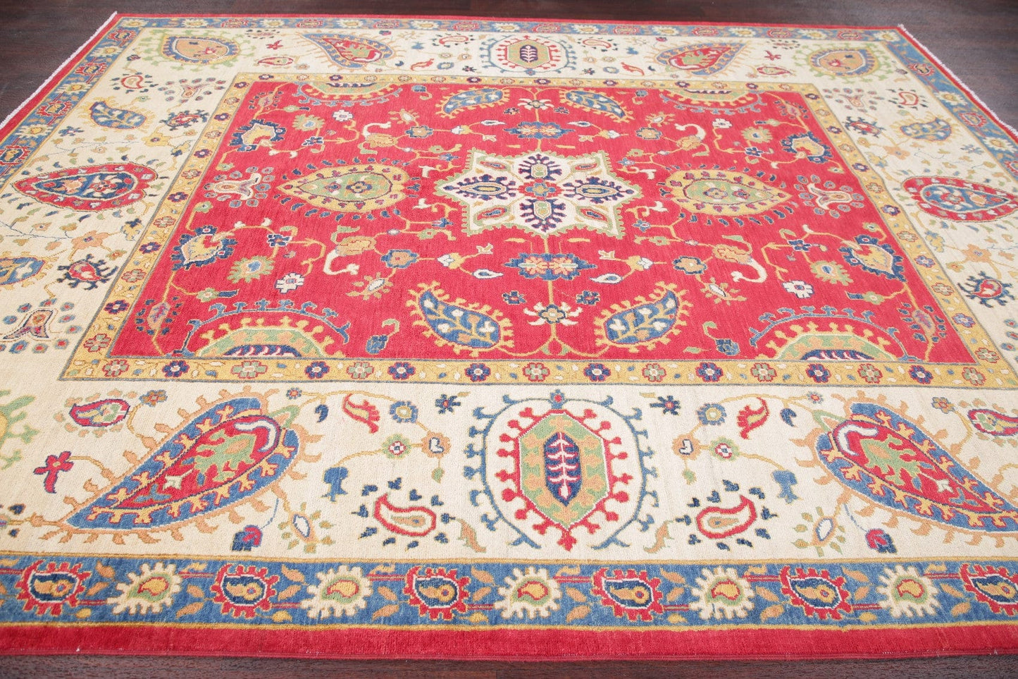 Red Kazak-Chechen Oriental Area Rug 8x11