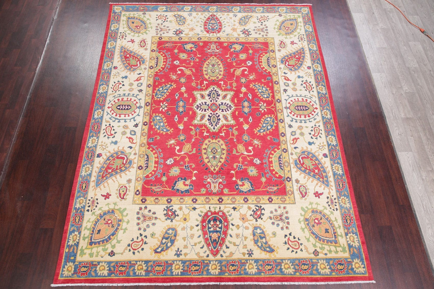 Red Kazak-Chechen Oriental Area Rug 8x11