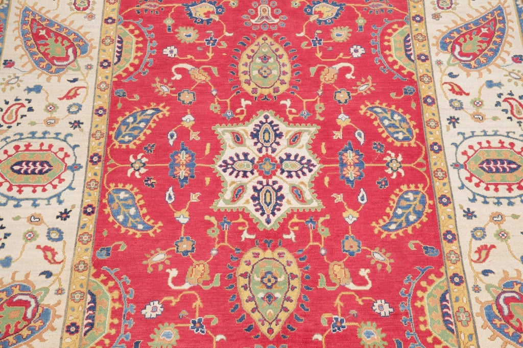 Red Kazak-Chechen Oriental Area Rug 8x11