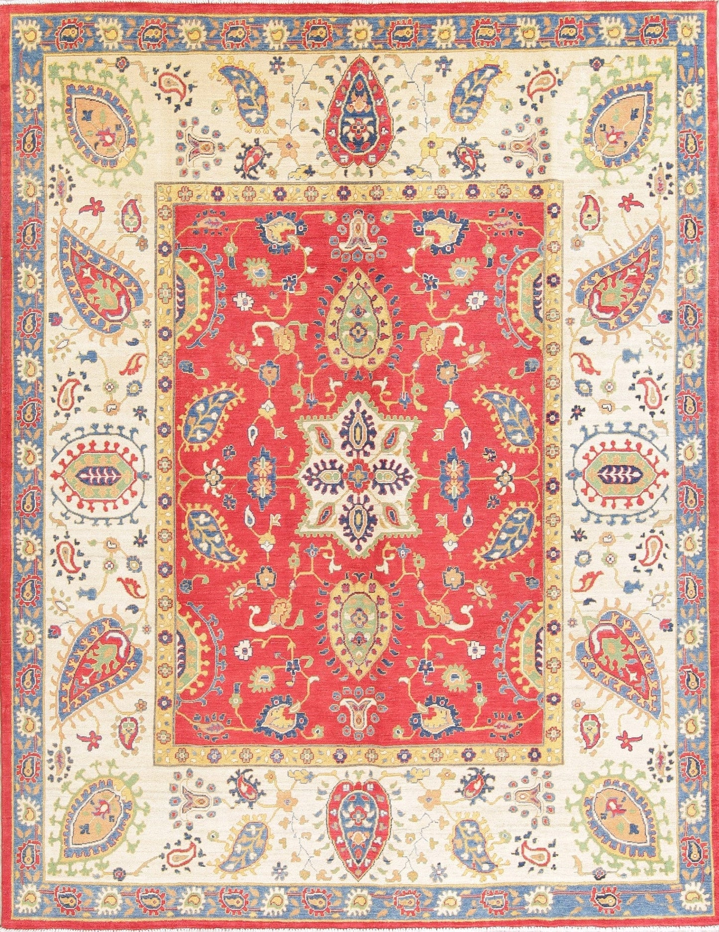 Red Kazak-Chechen Oriental Area Rug 8x11