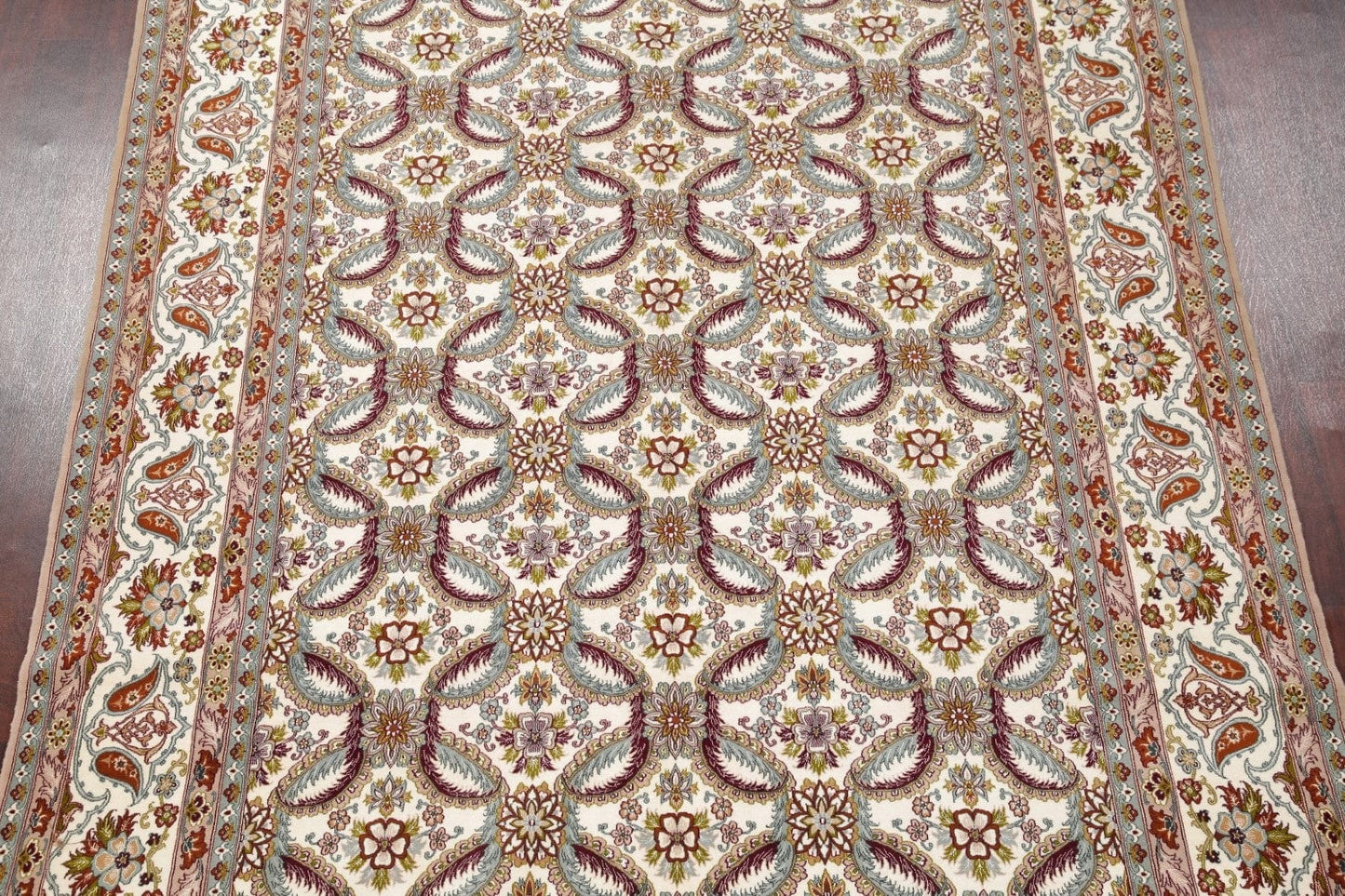 Masterpiece Wool/Silk Isfahan Persian Area Rug 8x12