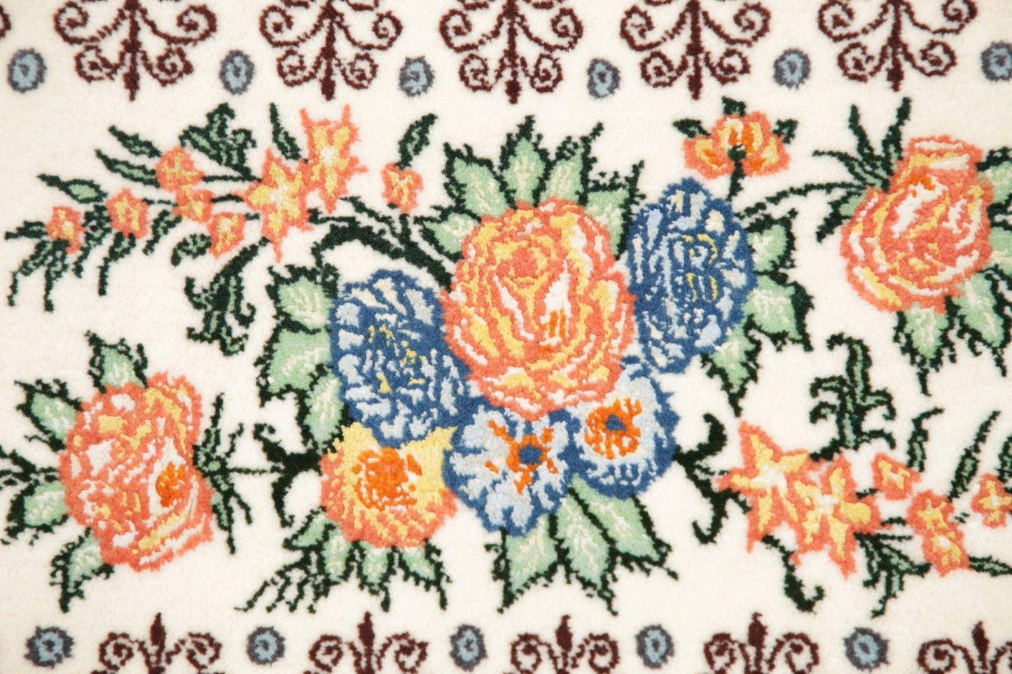 Floral Masterpiece Wool/Silk Isfahan Persian Rug 8x12