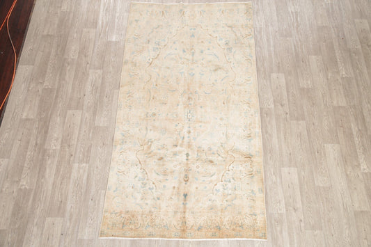 Kashan Muted Distressed Persian Rug 5x8
