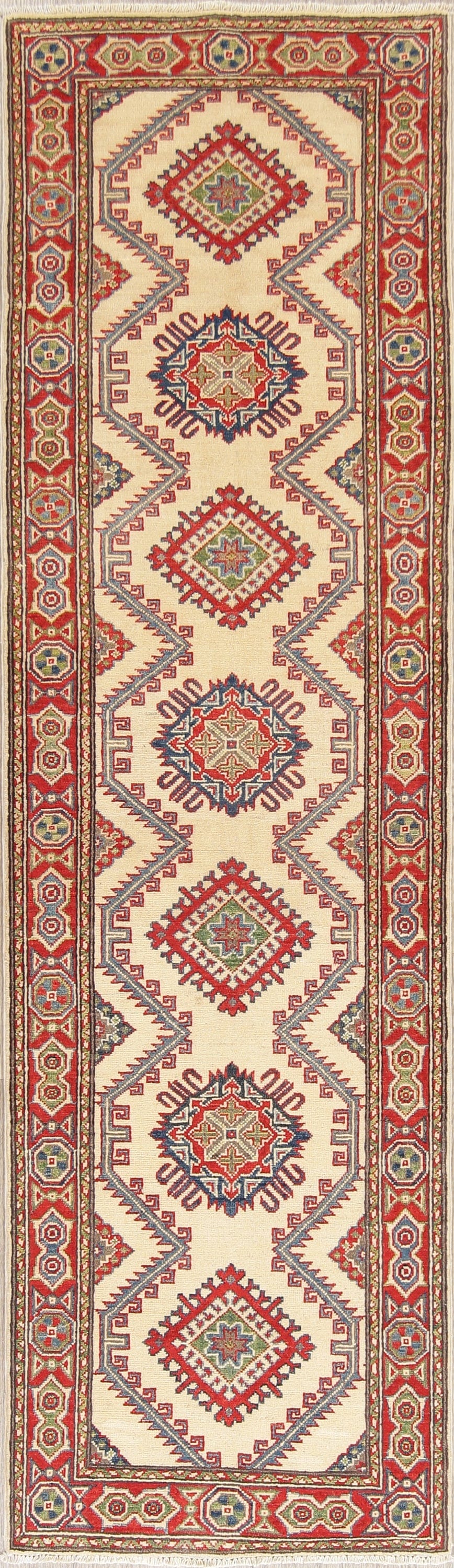 Kazak-Chechen Oriental Rug 3x10 Runner