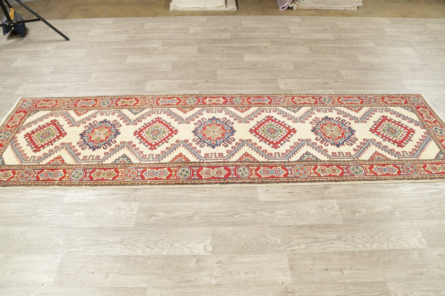 Kazak-Chechen Oriental Rug 3x10 Runner