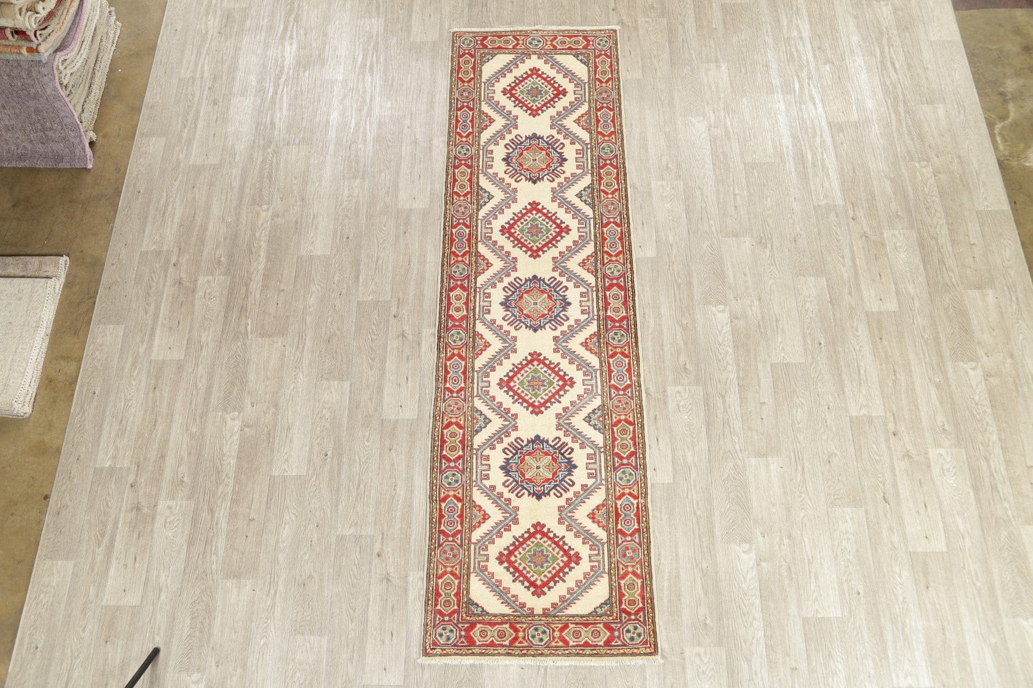 Kazak-Chechen Oriental Rug 3x10 Runner