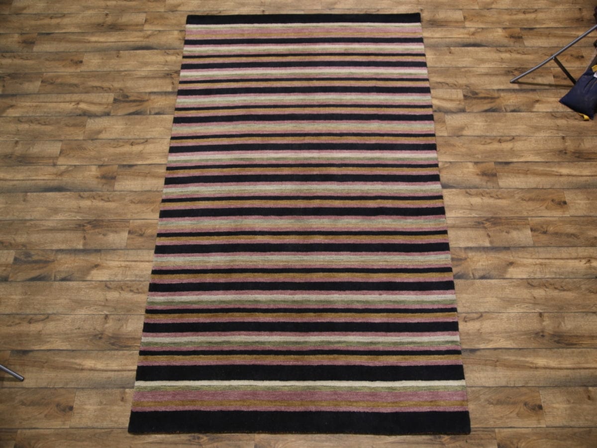 Striped Modern Gabbeh Oriental Area Rug 6x10