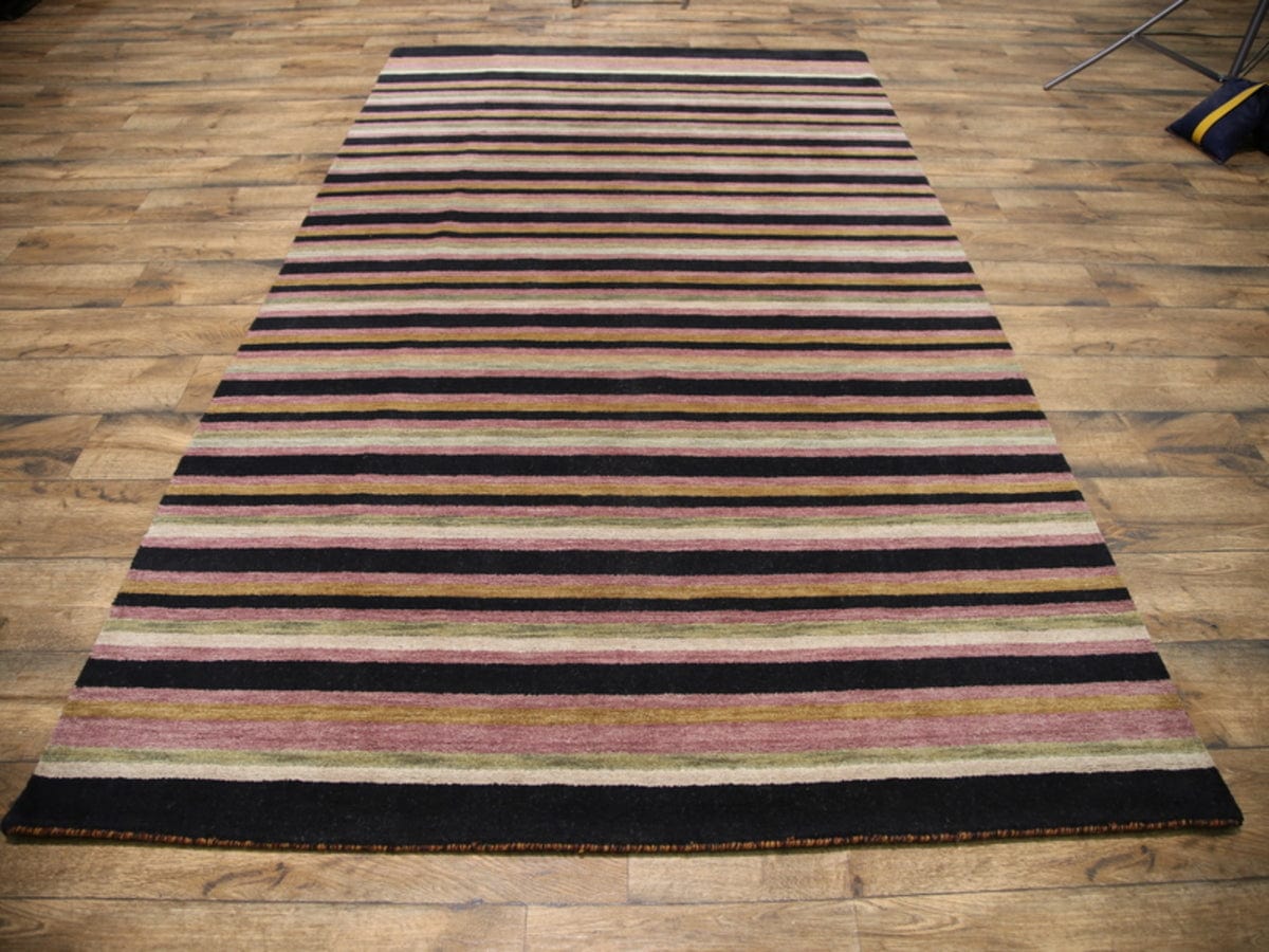 Striped Modern Gabbeh Oriental Area Rug 6x10