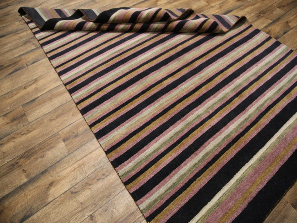 Striped Modern Gabbeh Oriental Area Rug 6x10