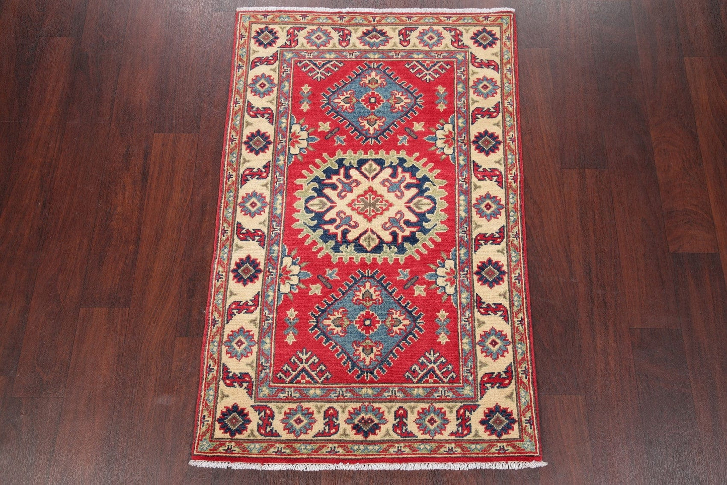 Red Kazak-Chechen Oriental Rug 3x4