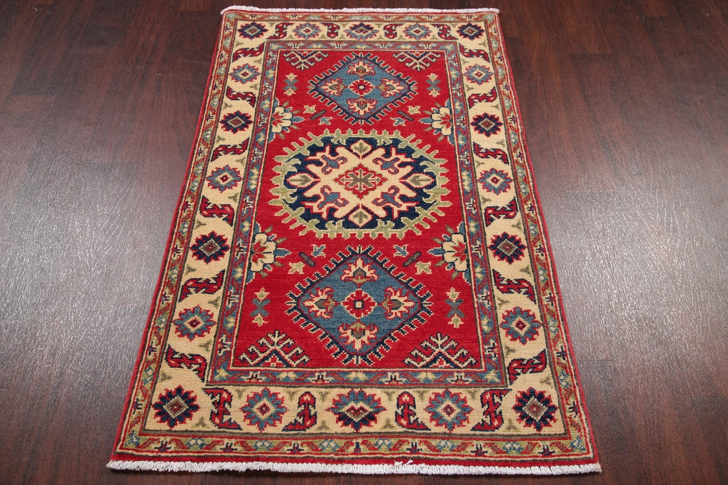 Red Kazak-Chechen Oriental Rug 3x4