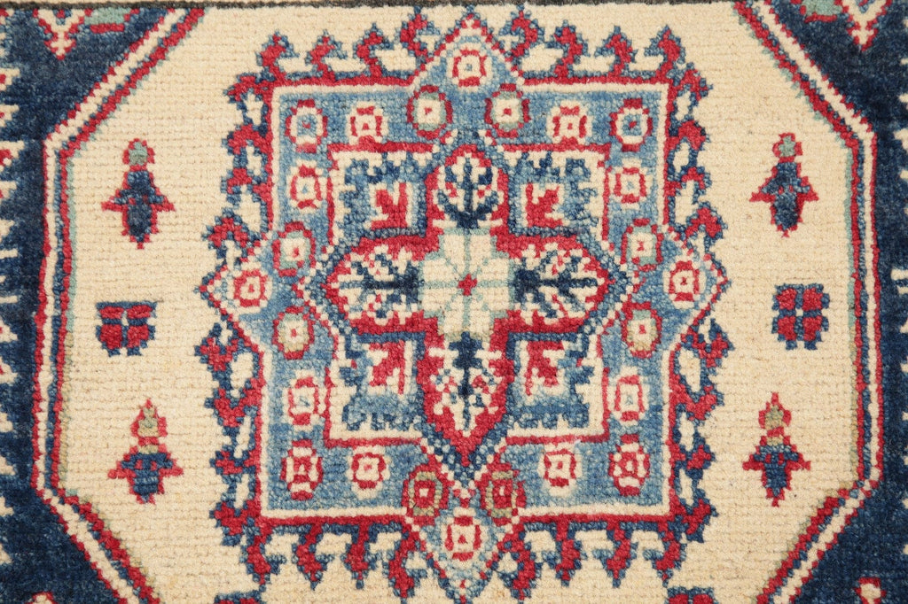 Geometric Kazak Pakistan Wool Rug 3x4