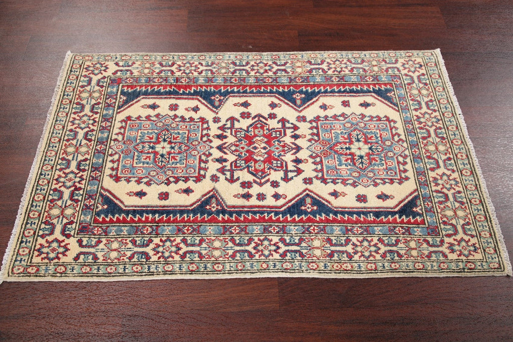 Geometric Kazak Pakistan Wool Rug 3x4