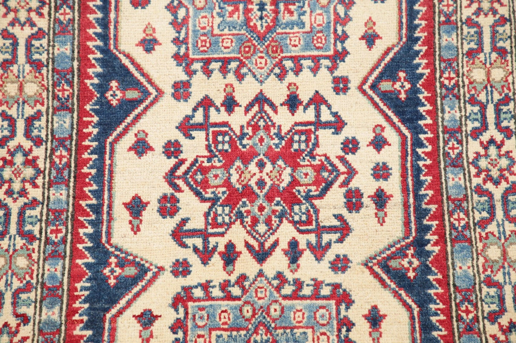 Geometric Kazak Pakistan Wool Rug 3x4