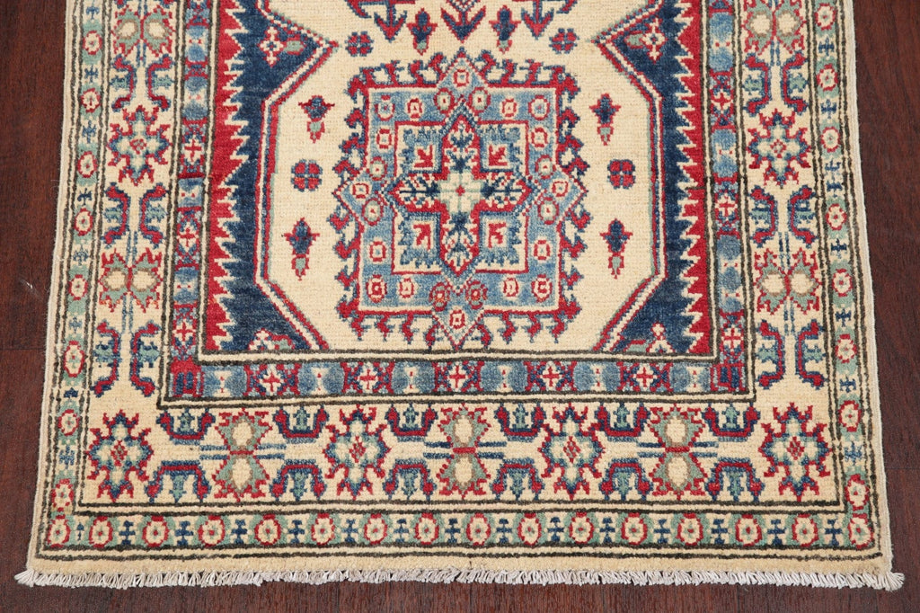 Geometric Kazak Pakistan Wool Rug 3x4